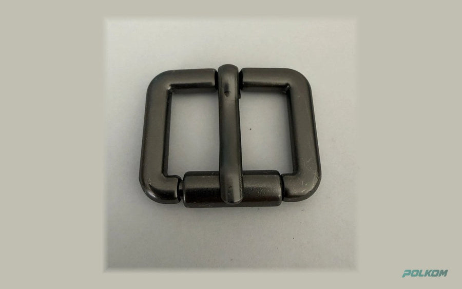 Fivela metálica maciça 25 mm mate gunmetal – metal de 5 mm para cintos, malas e calçado
