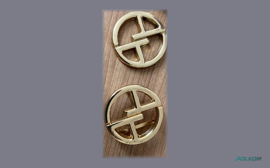 Gürtelschnallen mit Logo – Metallschnallen in Gold, 5 cm, für Ledergürtel mit Löchern