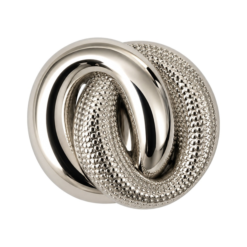 Nasture metalic „Inele împletite” MB-20 – culoare nichel (nickel free)