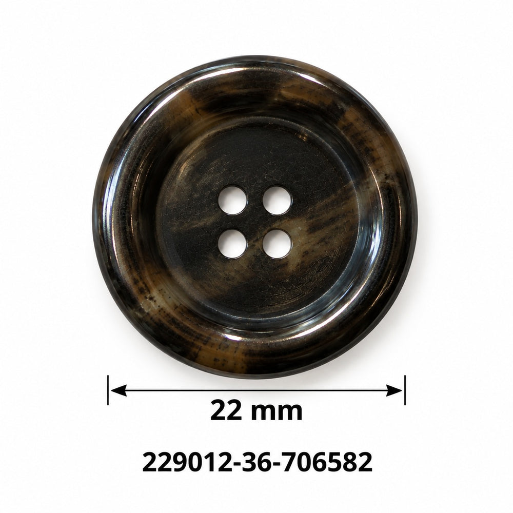 Полиестерно копче 229012 col 706582 – 4 отвора, кафяво – код и размер