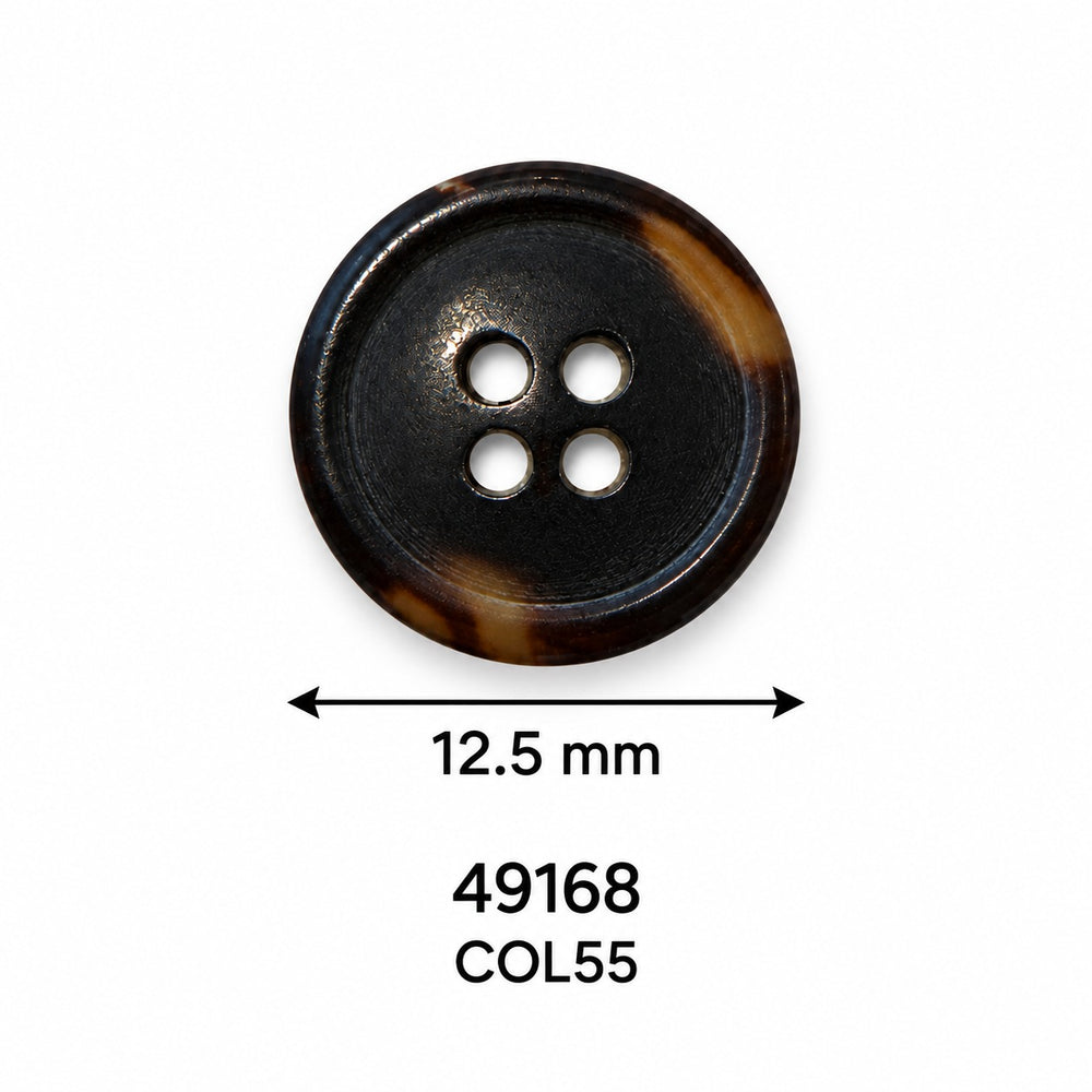 Полиестерно копче 49168 col COL55 – 4 отвора, черно – код и размер