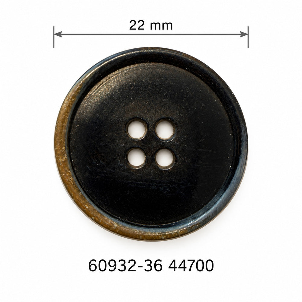 Полиестерно копче 60932-36 col 44700 – 4 отвора, черно – код и размер