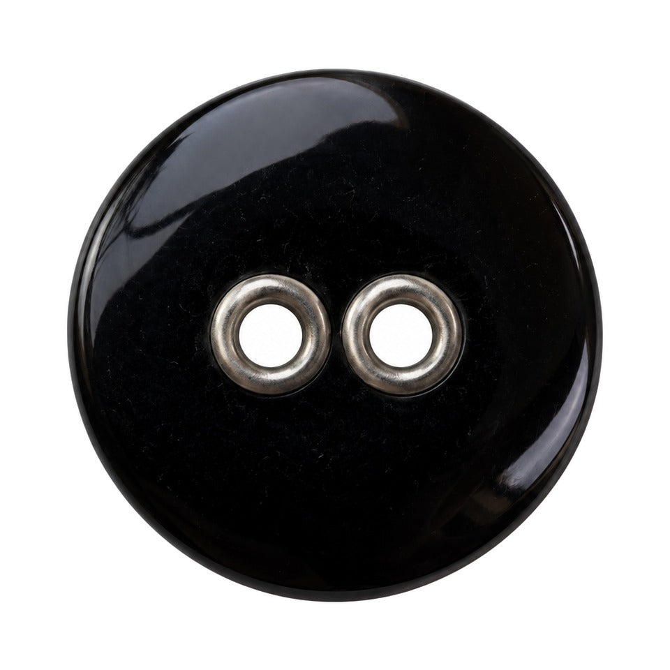 Polyesterknoop 9018-370 col Black – 2 gaten, zwart
