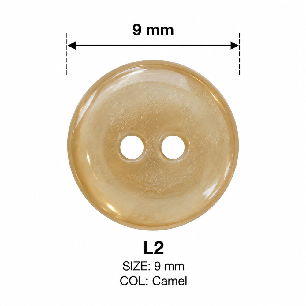 Полиестерно копче L2 col Camel – 2 отвора, бежово – код и размер