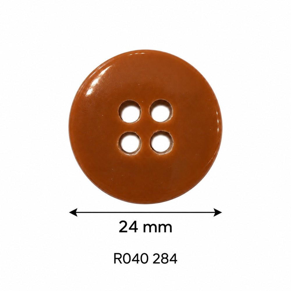 Полиестерно копче R040 col 284 – 4 отвора, кафяво – код и размер