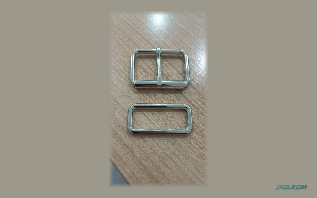 Matching Buckle and Ring Set – Roller Buckle and Rectangle Ring Plated Together, No Difference in Tone
