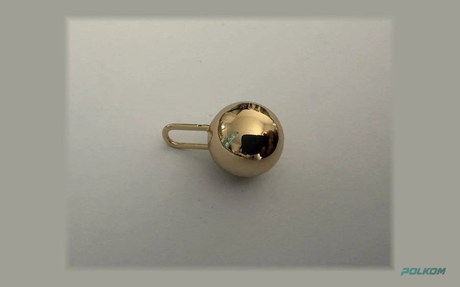 Metallkugel-Anhänger 14 mm mit Öse 9 mm – für Reißverschlüsse, Taschen und Dekoration