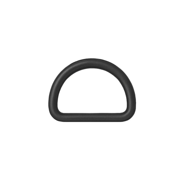 Anello a D in metallo in ossido nero per cinture e accessori in pelle