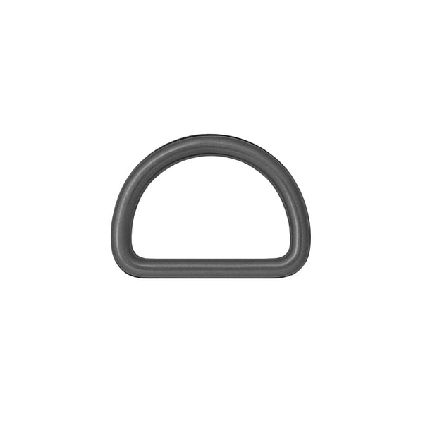 Anello a D in metallo nero meteorite – grigio scuro opaco – per zaini e borse sportive