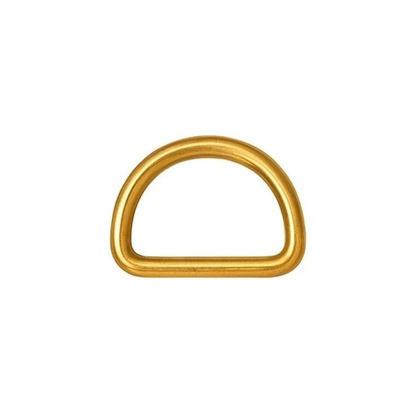 Anello a D in metallo pressofuso color oro per cinture e cinghie