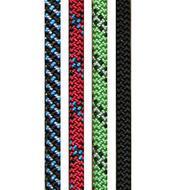 Cordoncini intrecciati spessi multicolori in blu, rosso, verde e nero per felpe