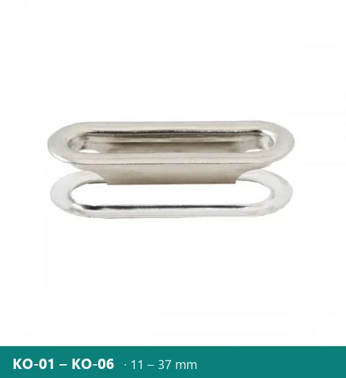 Овална месингова капса с овална шайба – Polkom KO · 11 – 37 mm