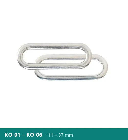 Овални месингови капси, изглед отгоре – Polkom KO · 11 – 37 mm