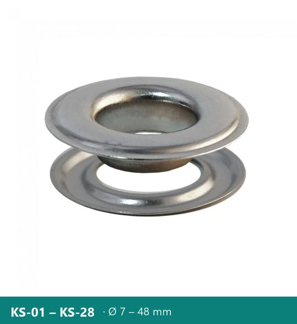 Месингова капса с шайба, страничен изглед – Polkom KS · Ø 7 – 48 mm