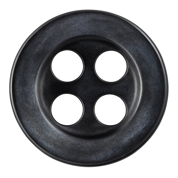 Polyester overhemdknoop met parelmoereffect, 4 gaten – parelzwart