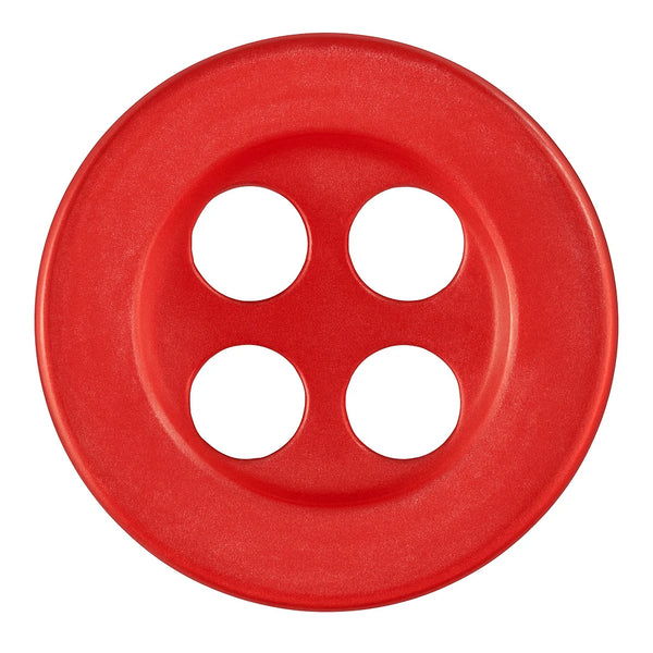 Polyester overhemdknoop met parelmoereffect, 4 gaten – parelrood