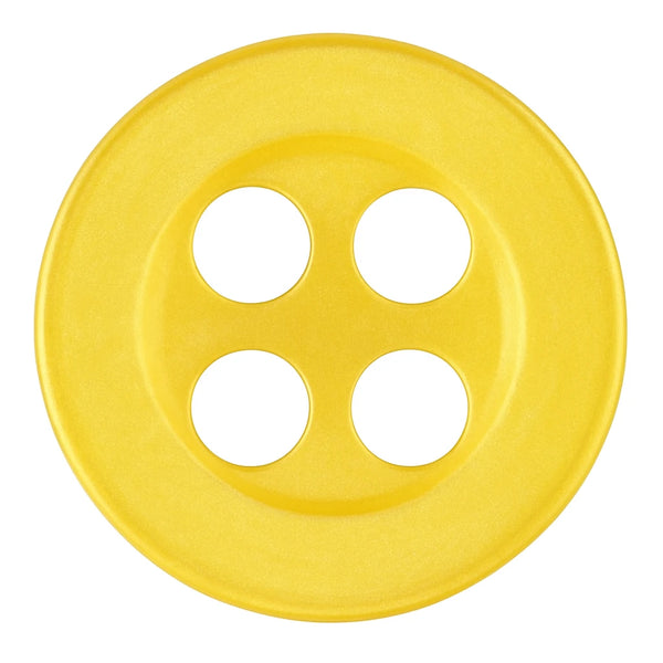 Polyester overhemdknoop met parelmoereffect, 4 gaten – parelgeel