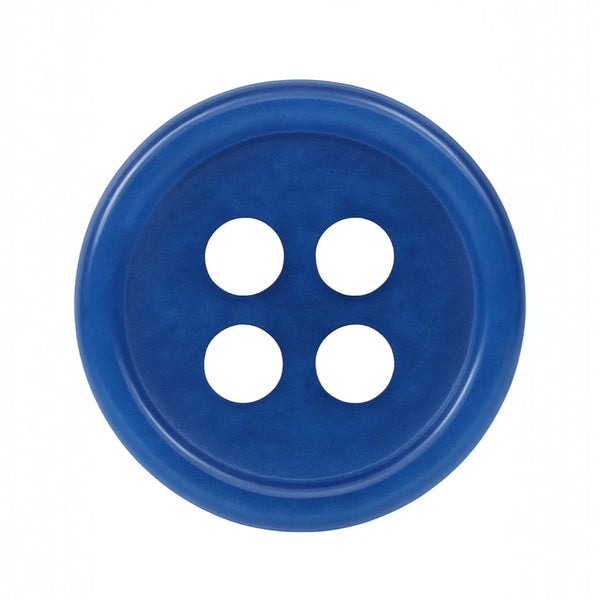 Polyester overhemdknoop met parelmoereffect, 4 gaten – blauw