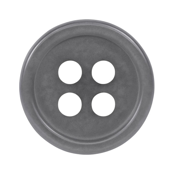 Polyester overhemdknoop met parelmoereffect, 4 gaten – grijs