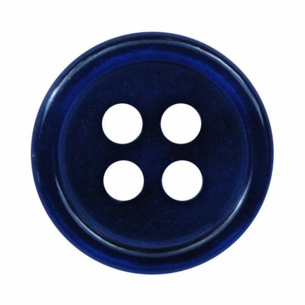 Polyester overhemdknoop met parelmoereffect, 4 gaten – marineblauw