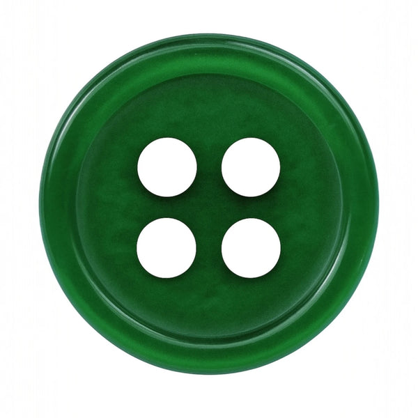 Polyester overhemdknoop met parelmoereffect, 4 gaten – groen