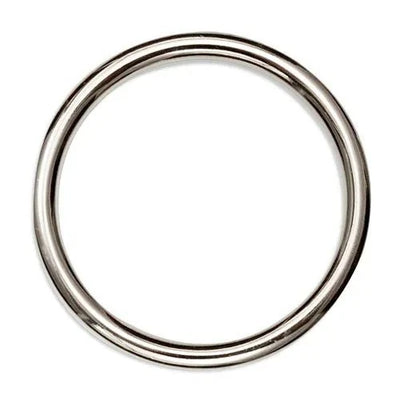 Кръгла метална халка в огледално сребро (nickel free), без шев и заварка, за чанти