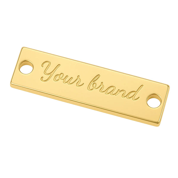 Plaque métallique avec logo gravé – noire