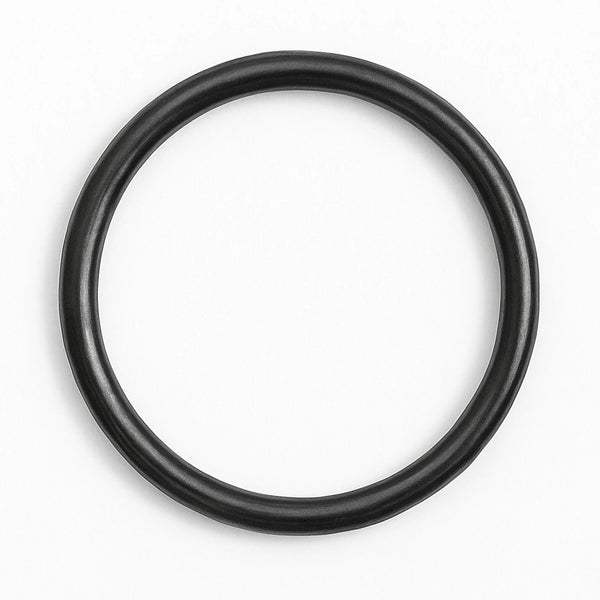 Anello tondo in metallo pressofuso in ossido nero opaco per cinture minimaliste