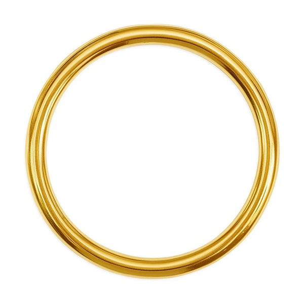 Anello tondo in metallo pressofuso color oro per cinture e borse da donna