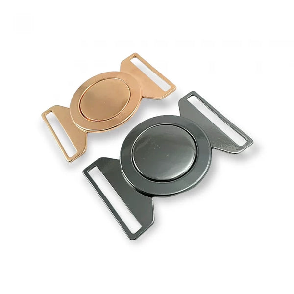 Fibbia in metallo a due pezzi a incastro – oro rosa e gun metal