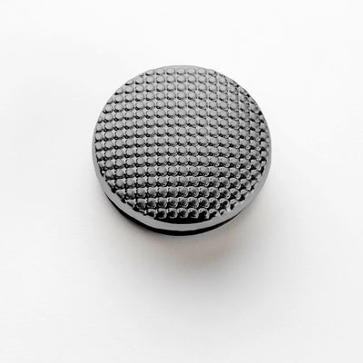 Bouton métal à queue et relief pointillé couleur nickel noir (nickel free) pour collections sombres