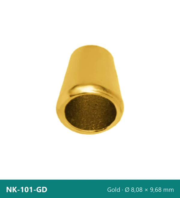 Метален накрайник конусен, малък NK-101-GD – Gold, Ø 8,08 × 9,68 mm