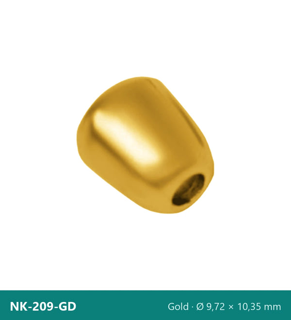 Метален накрайник камбана NK-209-GD – Gold, Ø 9,72 × 10,35 mm