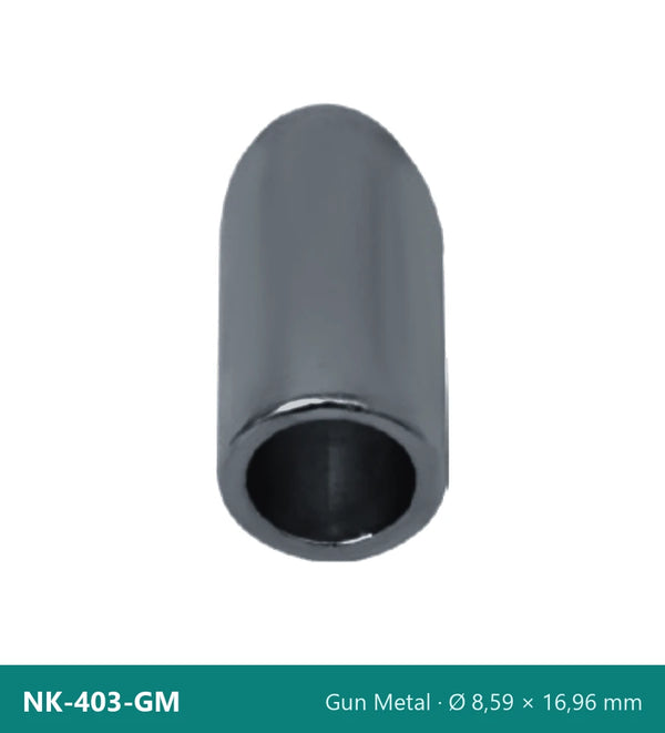 Метален накрайник куршум NK-403-GM – Gun Metal, Ø 8,59 × 16,96 mm