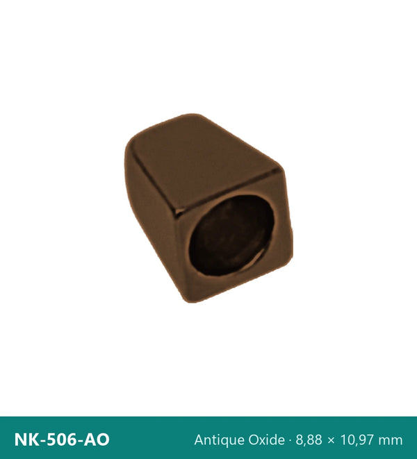 Метален накрайник пресечена пирамида NK-506-AO – Antique Oxide, 8,88 × 10,97 mm