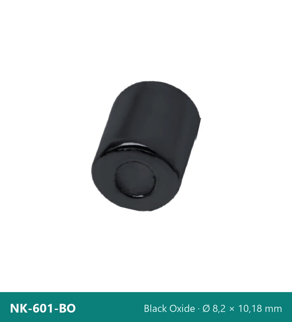 Метален накрайник тръбичка, къса NK-601-BO – Black Oxide, Ø 8,2 × 10,18 mm