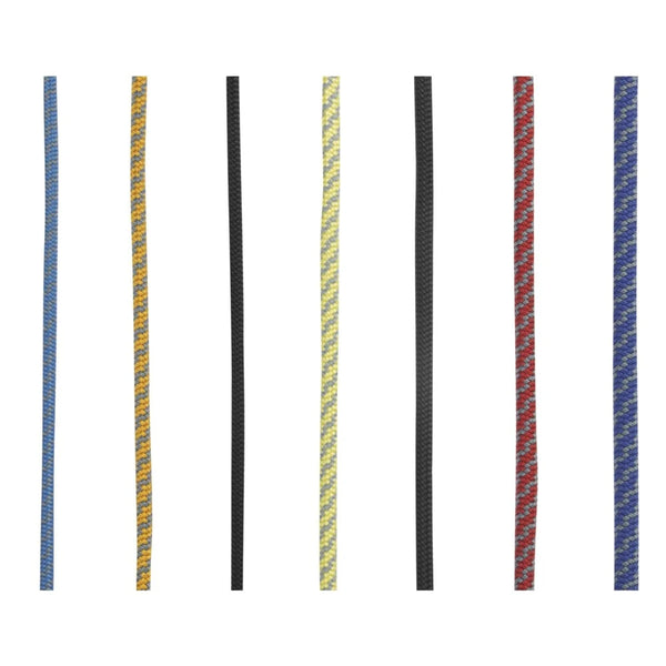 Cordoncini intrecciati sottili bicolori in blu, giallo, rosso e grigio per abiti estivi