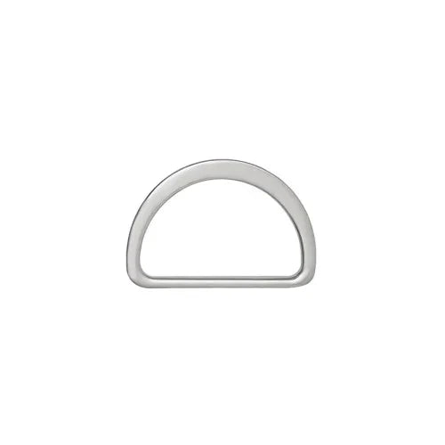 Anello a D piatto in metallo argento chiaro opaco (nickel free) per appendini dei cartellini