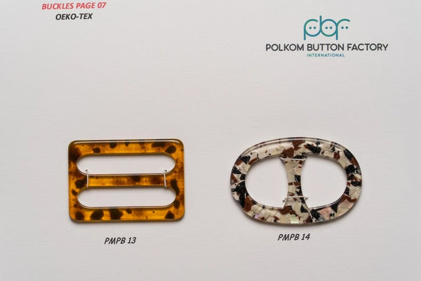 Polyester gespen met schildpad- en terrazzo-effect voor een damesceintuur