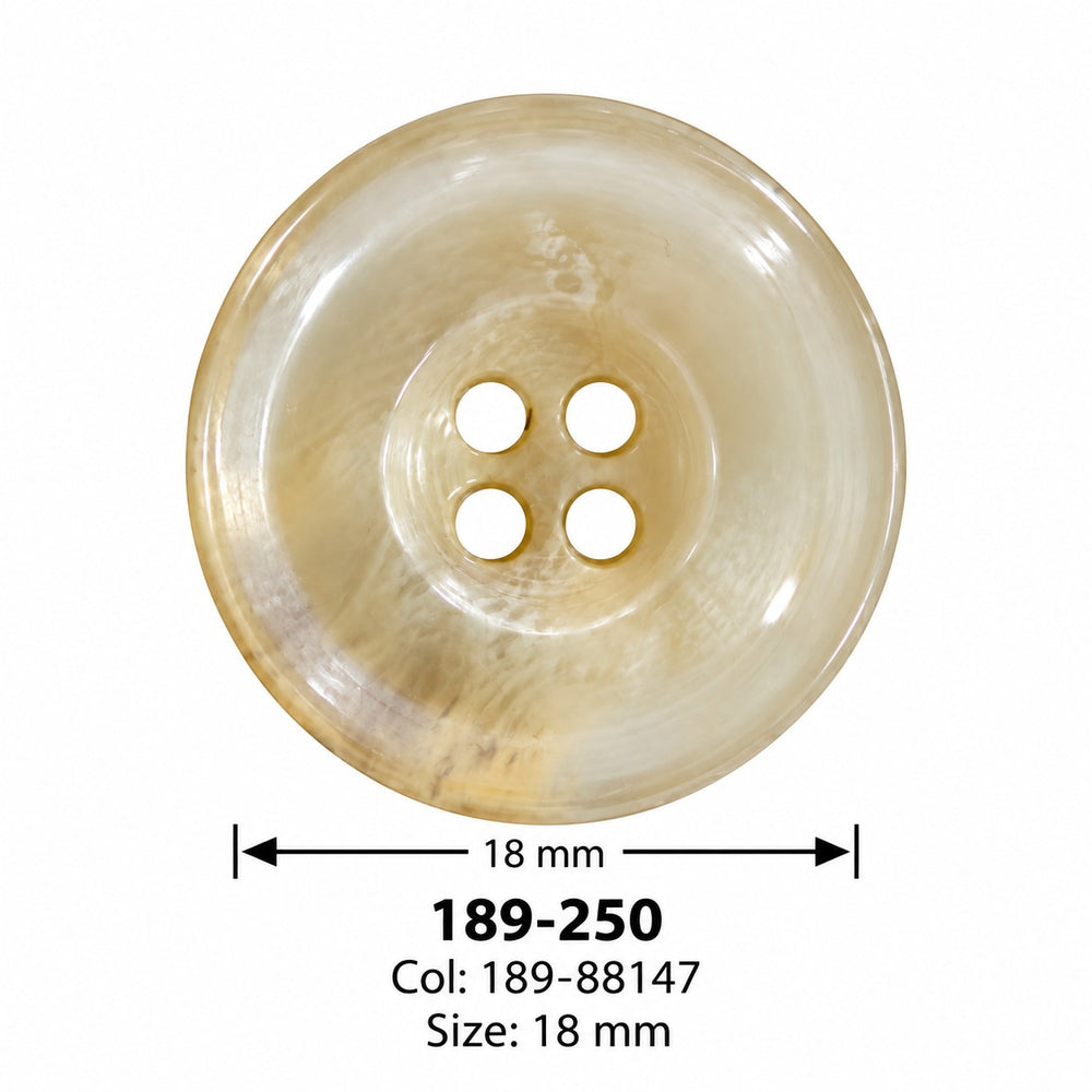 Полиестерно копче 189-250 col 189-88147 – 4 отвора, бежово – код и размер
