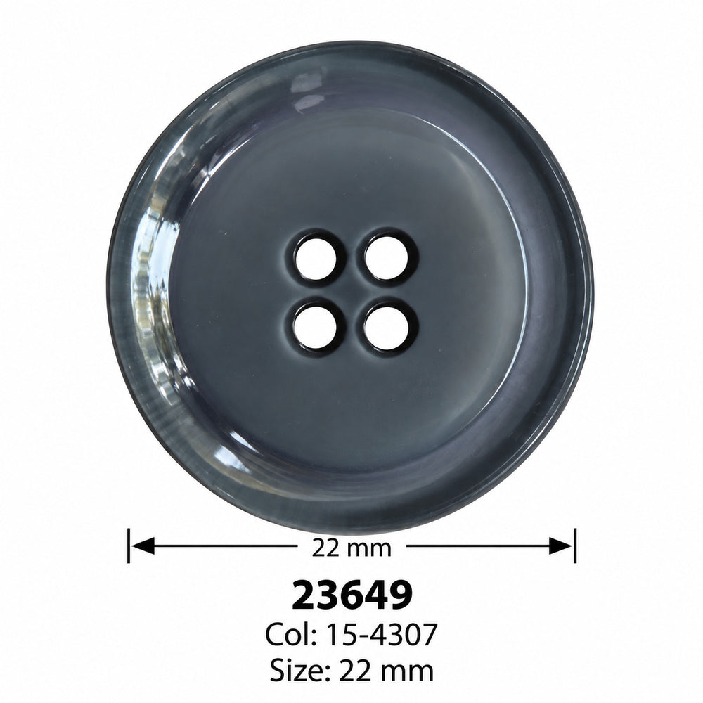 Полиестерно копче 23649 col 15-4307 – 4 отвора, сиво – код и размер