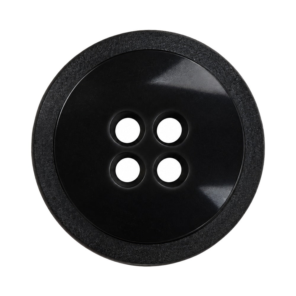 Polyesterknoop 23776 col Black – 4 gaten, zwart