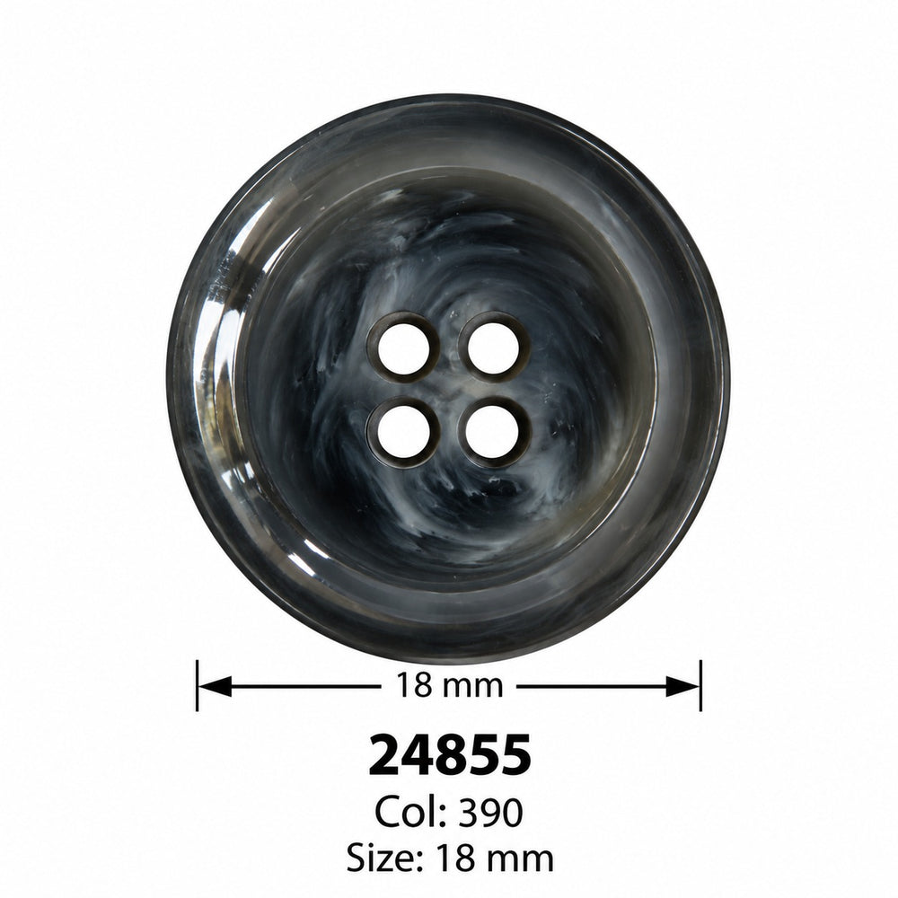 Полиестерно копче 24855 col 390 – 4 отвора, сиво – код и размер