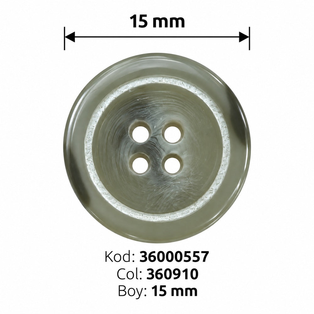 Полиестерно копче 36000557 col 360910 – 4 отвора, сиво – код и размер
