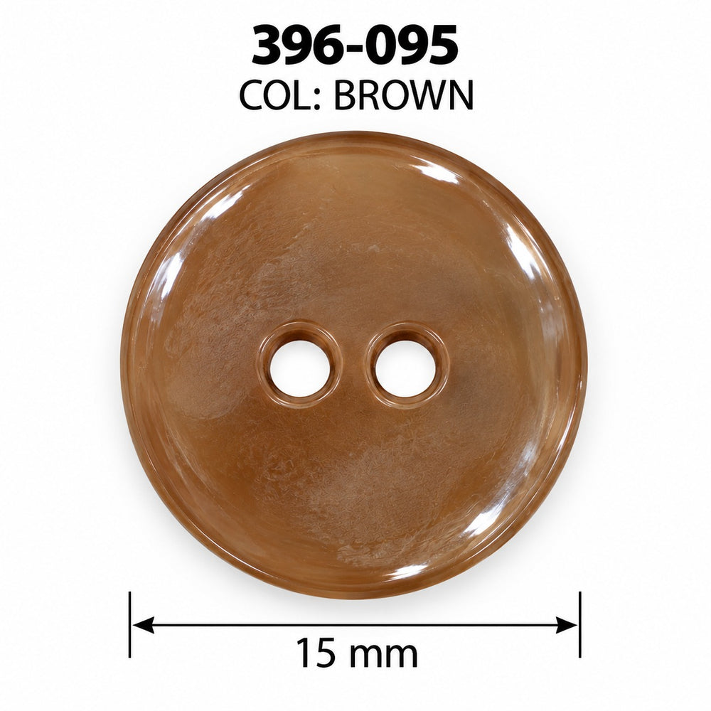 Полиестерно копче 396-095 col BROWN – 2 отвора, бежово – код и размер