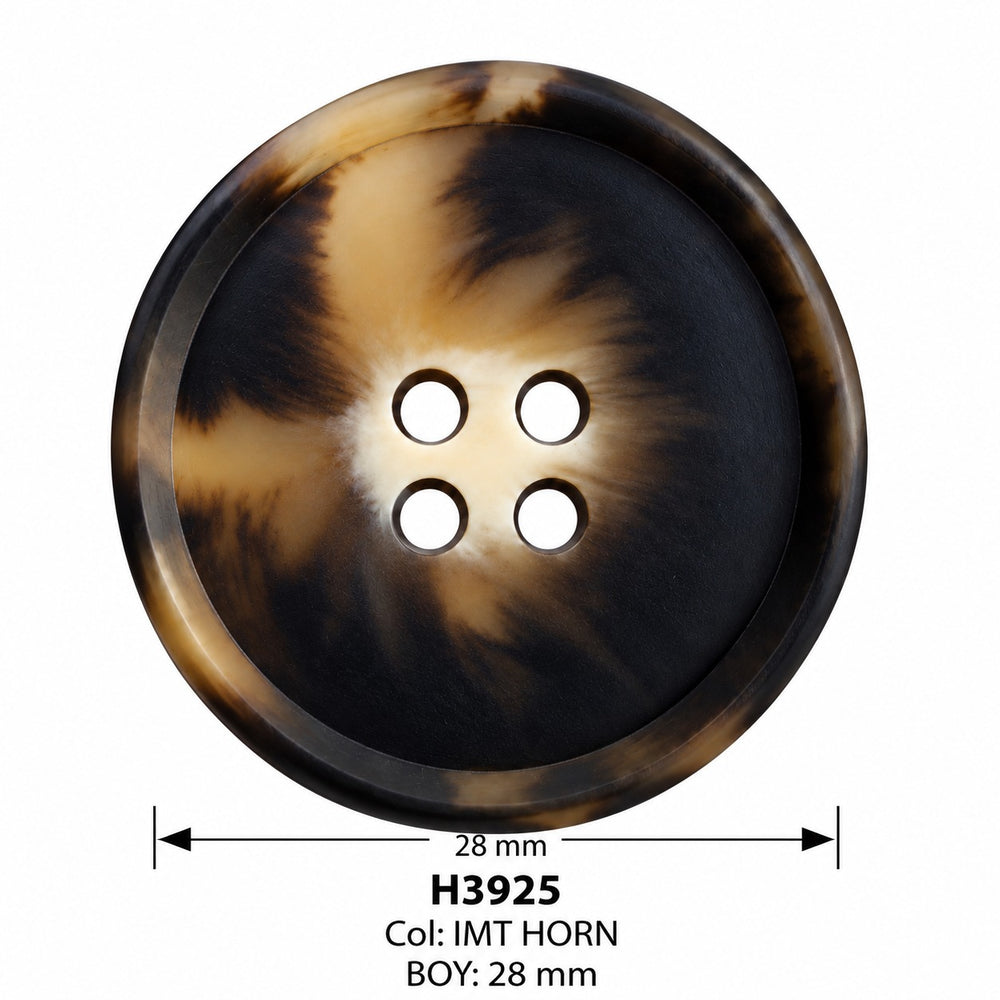 Полиестерно копче H3925 col IMT HORN – 4 отвора, кафяво – код и размер