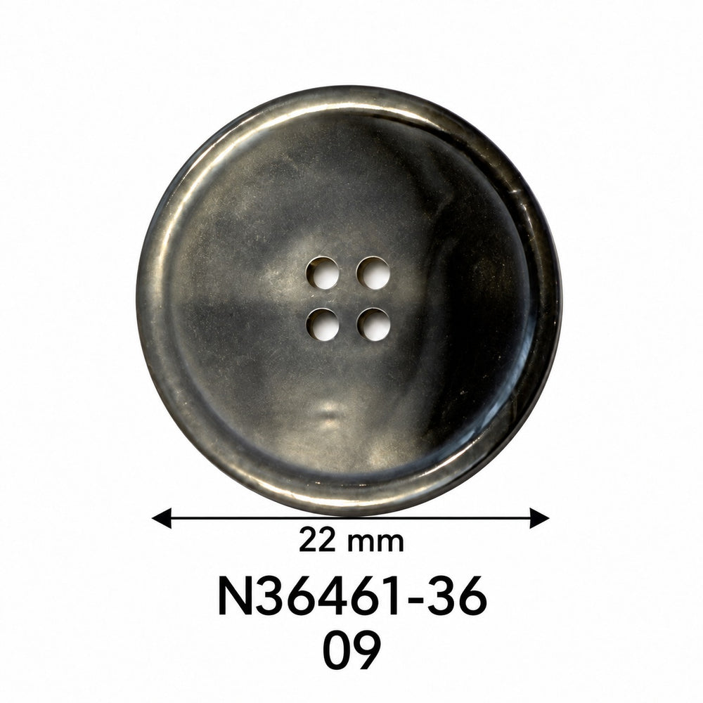 Полиестерно копче N36461-36 col 09 – 4 отвора, сиво – код и размер