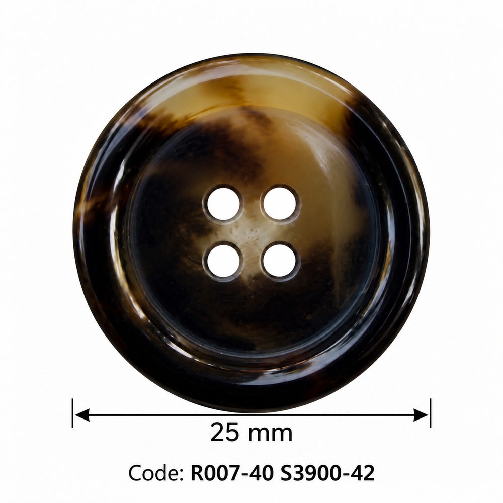 Полиестерно копче R007-40 col S3900-42 – 4 отвора, кафяво – код и размер
