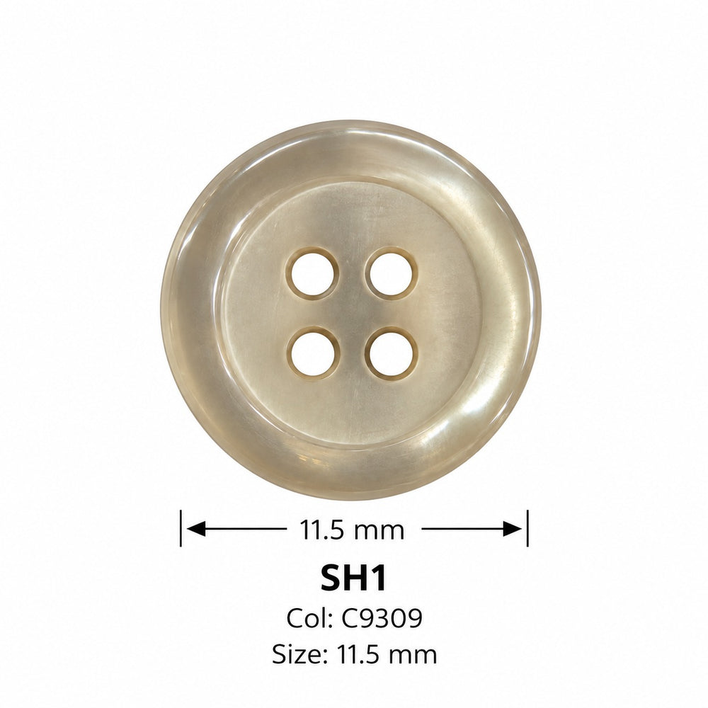 Полиестерно копче SH1 col C9309 – 4 отвора, бежово – код и размер
