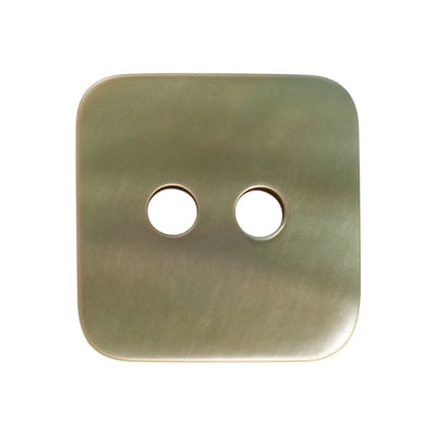 Quadratischer Knopf aus echtem Perlmutt mit abgerundeten Ecken und 2 Löchern für Damenblusen